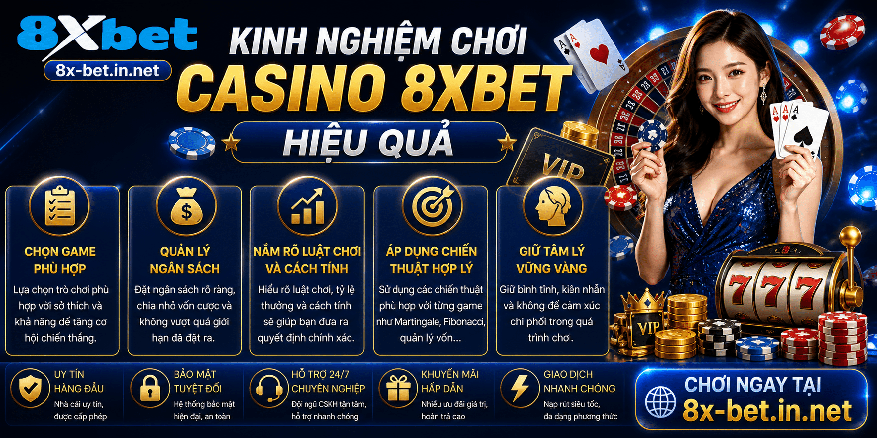Kinh nghiệm chơi casino 8xbet hiệu quả