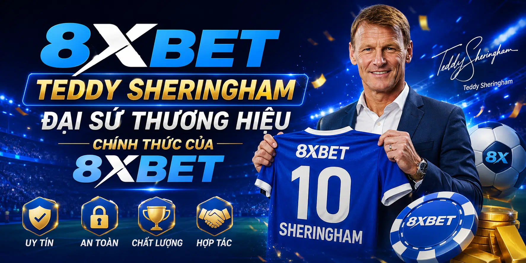 Teddy Sheringham – Đại sứ thương hiệu chính thức của 8XBET