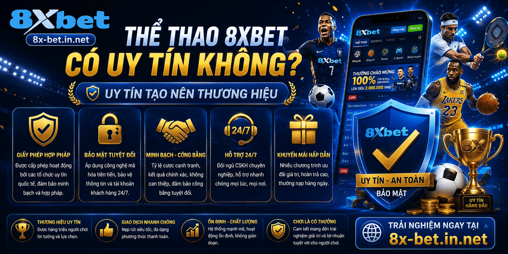Thể thao 8Xbet có uy tín không?