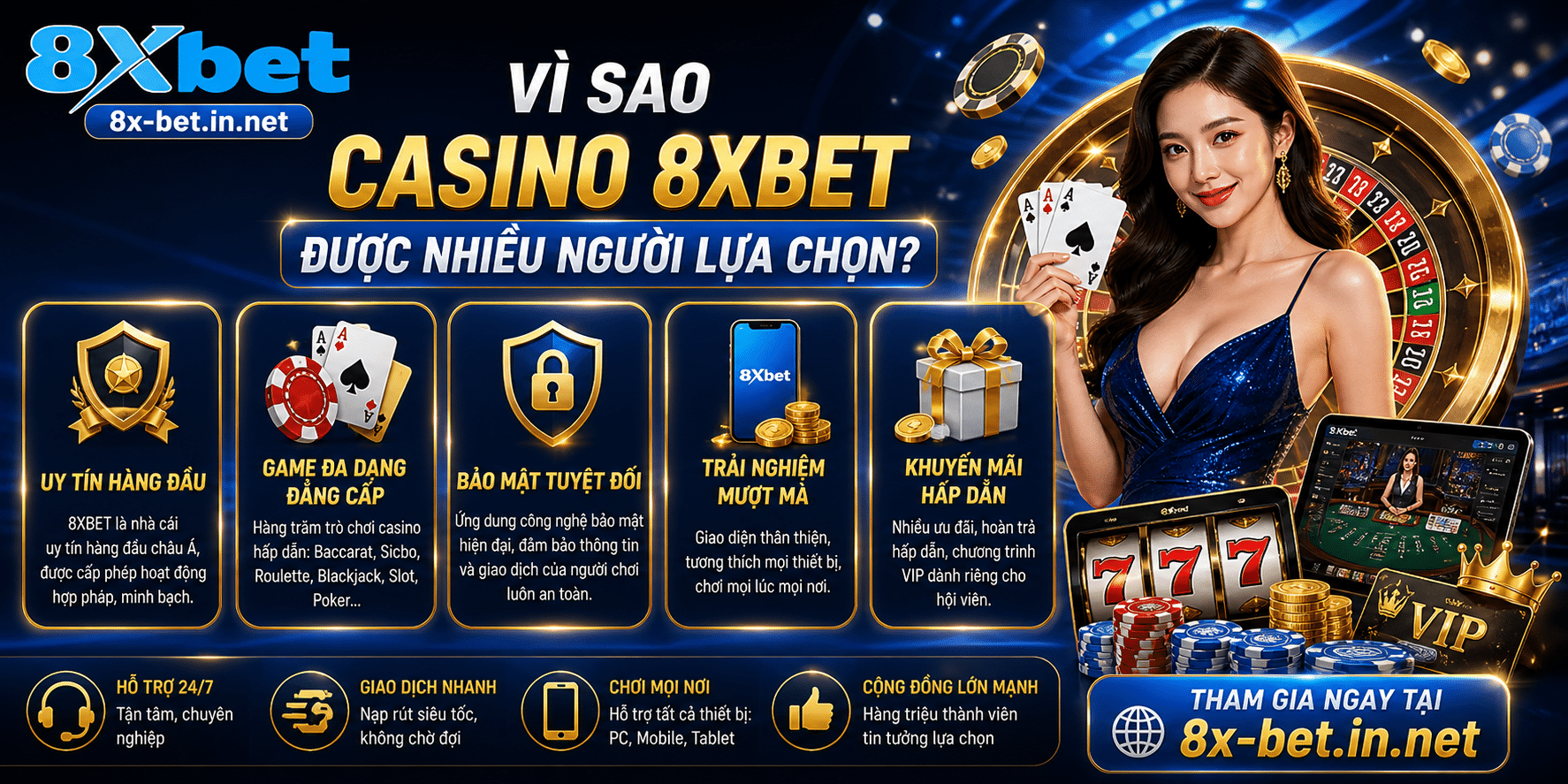 Vì sao casino 8xbet được nhiều người lựa chọn?
